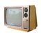 Vintage analog television isolated, clipping path.