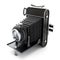 Vintage analogue camera isolated on white background