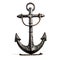 Vintage anchor, ship anchor isolated