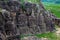 Vintage Ancient Rock Cut And Votive Stupas At Langudi Hillock