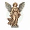 Vintage Angel Statue Illustration With Charming Character And Dignified Pose