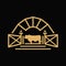 Vintage angus cattle farm logo