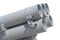 Vintage anti-submarine rocket launcher on a white