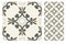 Vintage antique Portuguese seamless design patterns tiles in Vector illustration