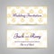 Vintage arabic style pattern wedding invitation