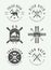 Vintage arctic mountaineering logos, badges, emblems