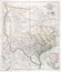 Vintage arrowsmith map of Texas with colorful border outlines