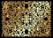 Vintage Art Deco gold floral Pattern. Stylish luxury wedding floral decor stylized like lace-textile. golden elegant damask
