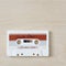 Vintage audio cassette tape with christmas songs