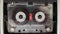 Vintage Audio Cassette in the Tape Recorder Rotates