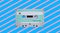 Vintage audio tape cassette. retro background