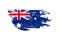 Vintage Australian flag illustration. Vector Australian flag on grunge texture.
