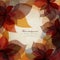 Vintage autumn floral background, card with brown-