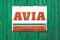 Vintage Avia sign on a wall