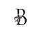 Vintage B Letter Swirl Logo Icon.