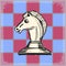 Vintage background with chess knight