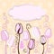 Vintage background with decorative tulip flowers.