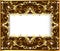 vintage background frame with vegetable Golden patt