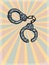 Vintage background with handcuffs