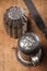 Vintage Baking utensils - sifter, spatula, tins and moulds