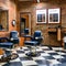 Vintage Barber Shop: A vintage-inspired barber shop with antique barber chairs, retro signage, and classic grooming products on