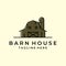 vintage barn logo vector design