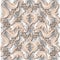 Vintage Baroque 3d vector seamless pattern. Floral ornamental greek silver background. Geometric repeat backdrop. Modern