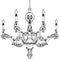 Vintage Baroque Elegant chandelier. Vector Luxury Royal Rich Style decor. Classic lamp illustration sketch