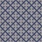 Vintage baroque ornament, damask floral seamless pattern, vector illustration. Beige oriental tracery on navy blue background,