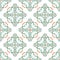 Vintage baroque ornament, damask floral seamless pattern, vector illustration. Green blue orange yellow oriental tracery on white