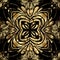 Vintage Baroque style gold vector seamless pattern. Ornamental floral modern background. Beautiful elegance symmetrical