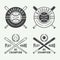 Vintage baseball logos, emblems, badges and design elements.