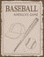 Vintage baseball poster
