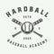 Vintage baseball sport logo, emblem, badge, mark, label. Monochrome Graphic Art.