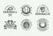 Vintage baseball sport logos, emblems, badges, marks, labels.