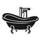 Vintage bath icon, simple style