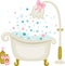 Vintage bath illustration