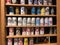 Vintage Beer Cans on Display Shelf