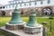 Vintage bell in the courtyard of the Spaso-Preobrazhensky Solovetsky monastery.