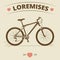 Vintage bicycle logo or print design