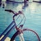 Vintage bicycle by the sea in Alghero