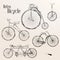 Vintage bicycle set