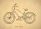Vintage bicycle - vector in retro style