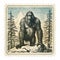 Vintage Bigfoot Stamp Inspired By Martin Wittfooth And Mort Kunstler