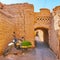 Vintage bike in medieval street of Yazd, Iran