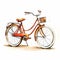 Vintage Bike Watercolor Illustration With Distinctive Character Design