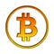 Vintage Bitcoin symbol isolated