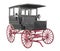 Vintage black carriage isolated.
