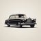 Vintage Black Mercedes Benz Classic Illustration In Refined Composition Style