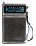 Vintage Black Portable Transistor Radio Isolated